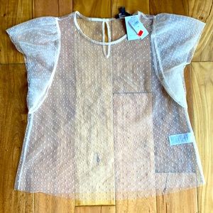 Beautiful sheer Banana Republic Factory top M NWT